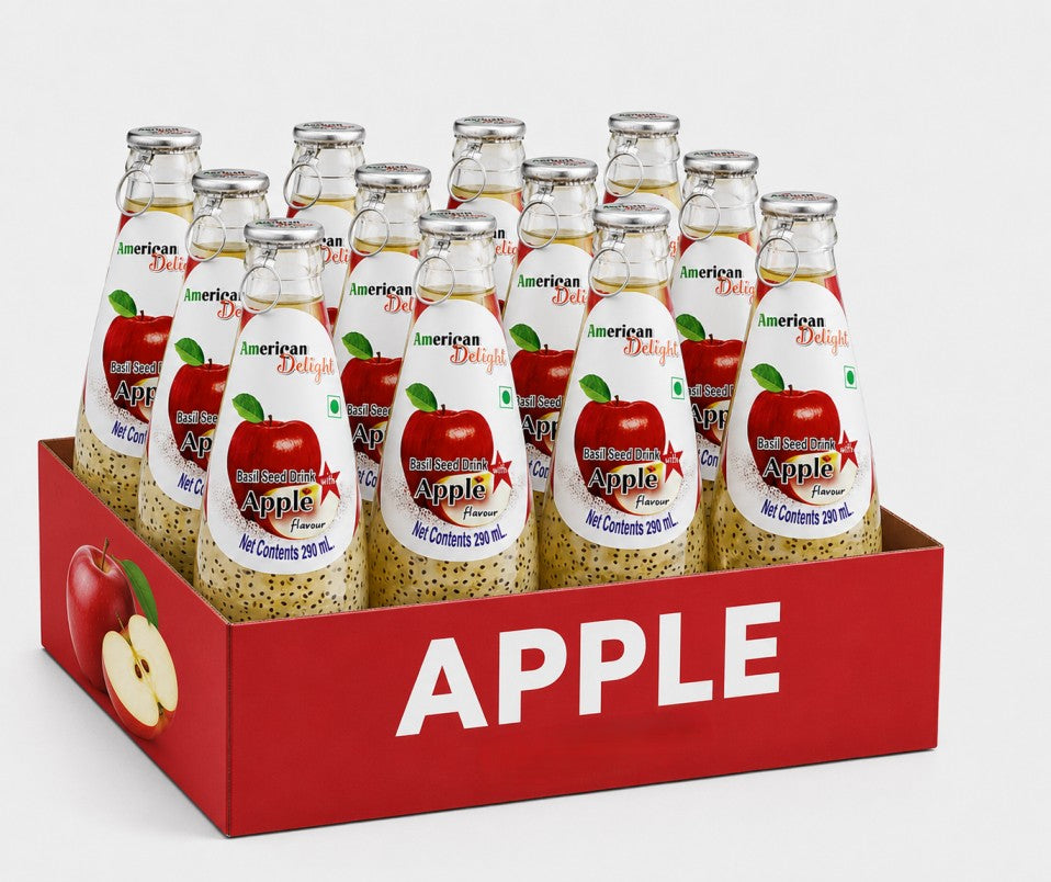 American Delight Apple Basil Seed Drink