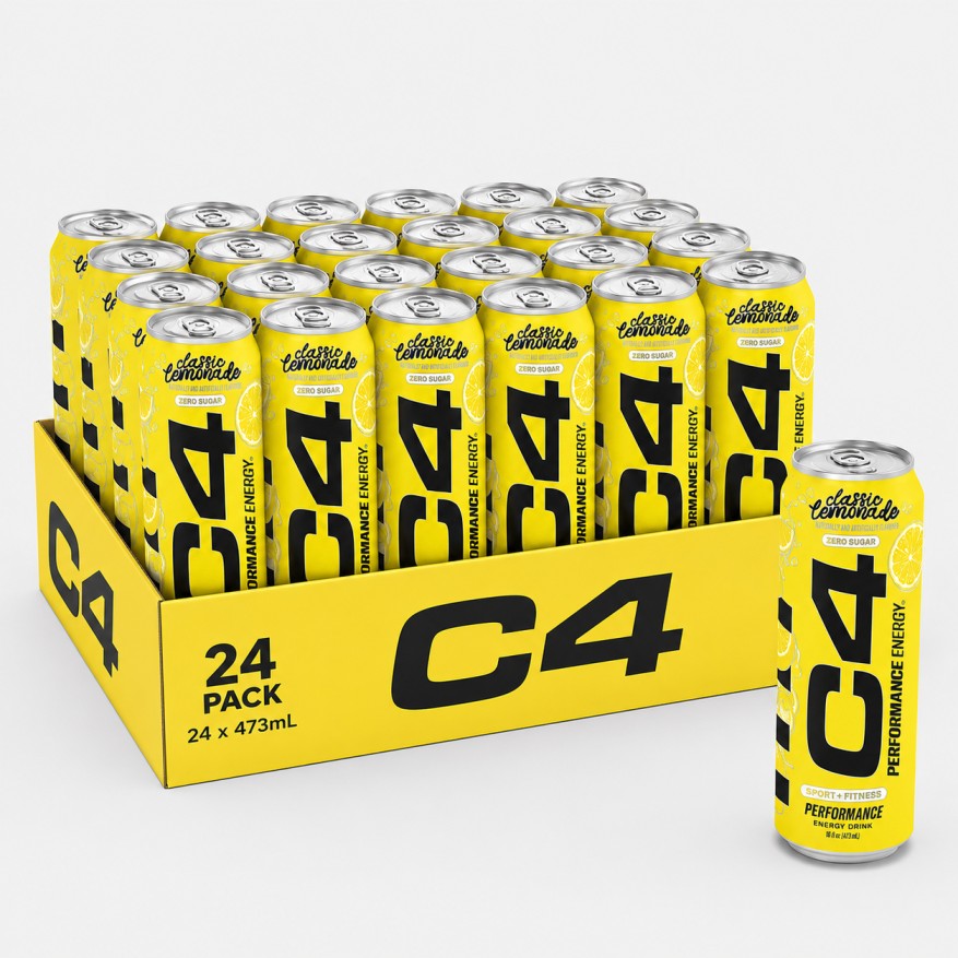 C4 Classic Lemonade 473ml Can