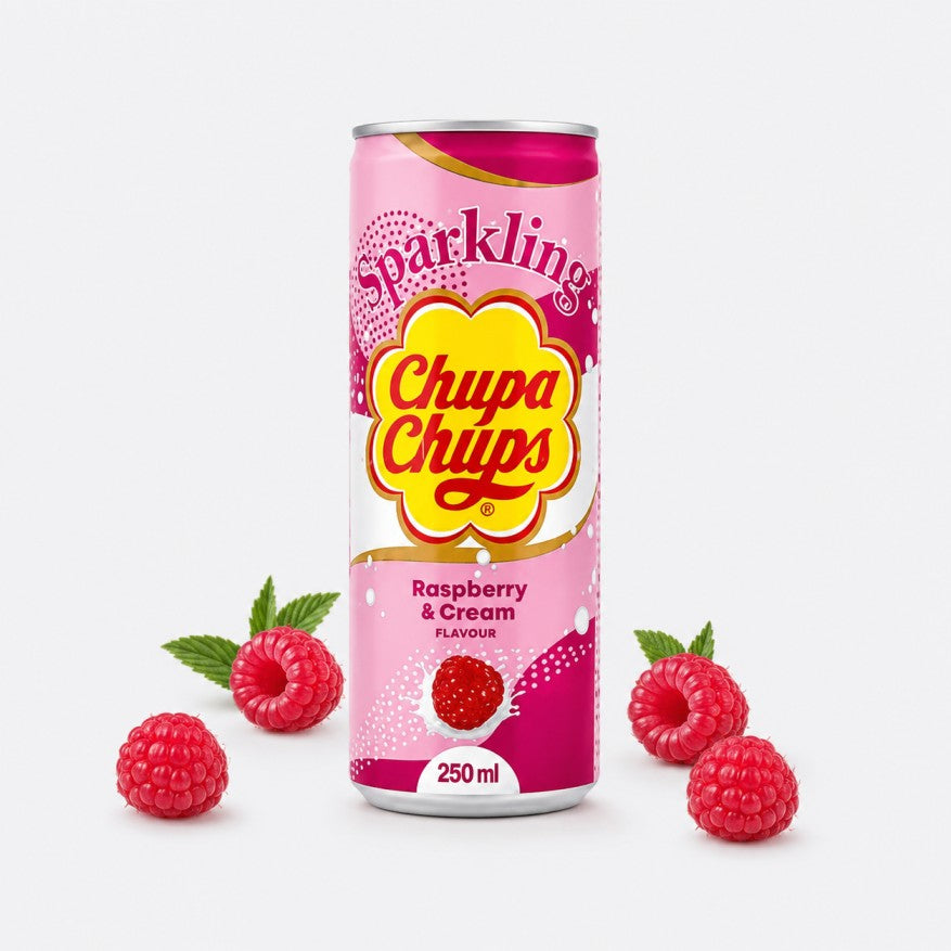 Chupa Chups Sparkling Raspberry & Cream Flavour