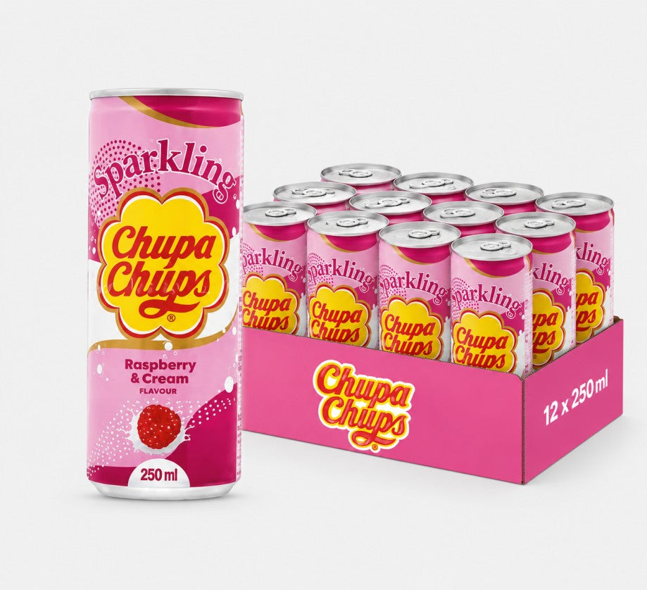 Chupa Chups Sparkling Raspberry & Cream Flavour