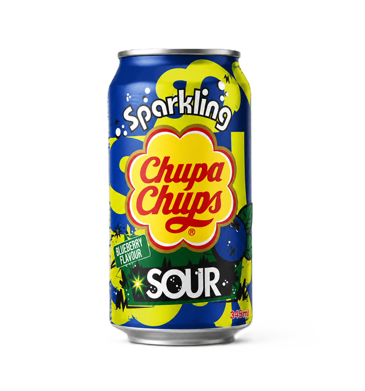 Chupa Chups Sparkling Sour Blueberry Soft Drink