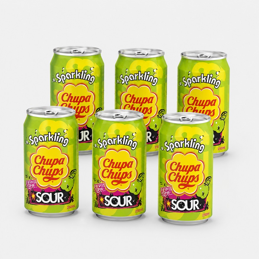Chupa Chups Sparkling Sour Green Apple Flavour