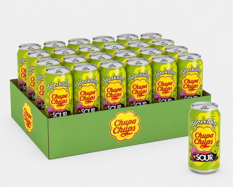 Chupa Chups Sparkling Sour Green Apple Flavour