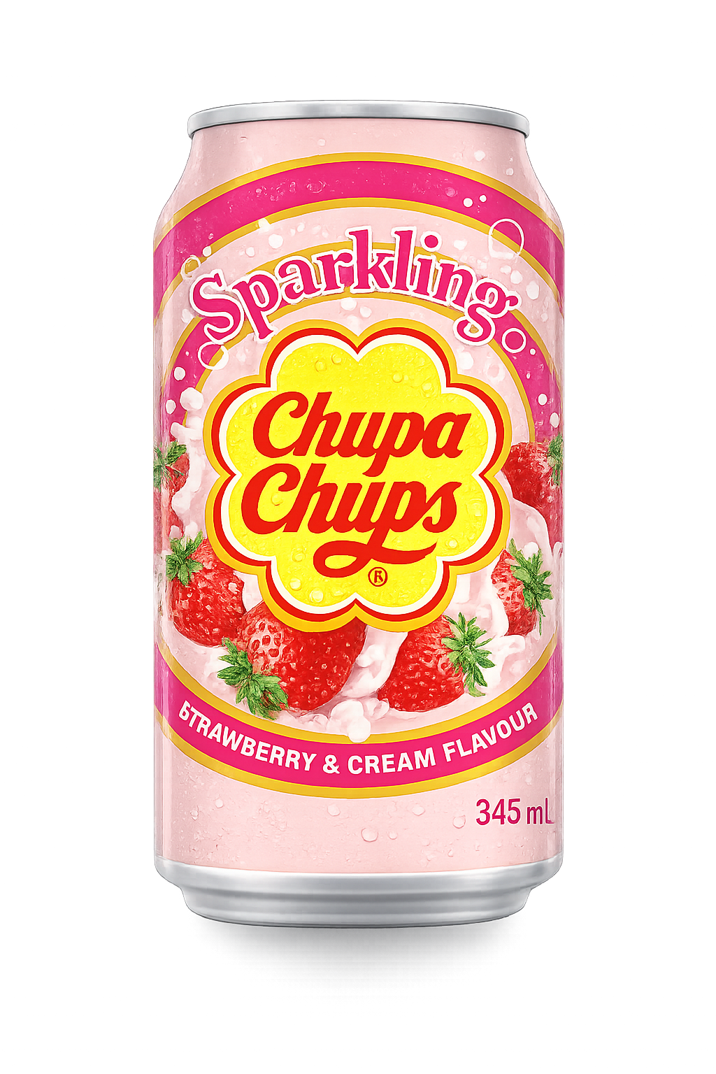 Chupa Chups Sparkling Strawberry & Cream Flavour