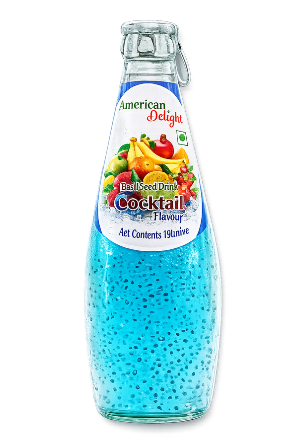 American Delight Cocktail Basil Seed Drink
