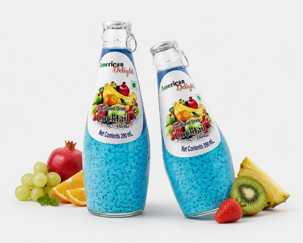 American Delight Cocktail Basil Seed Drink