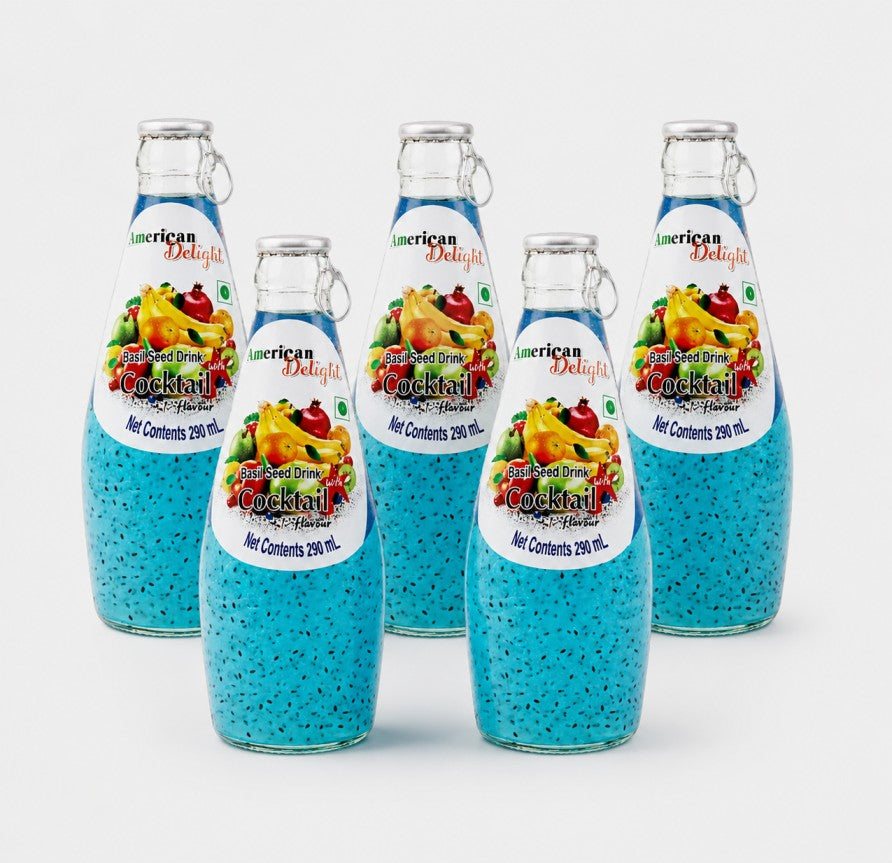 American Delight Cocktail Basil Seed Drink