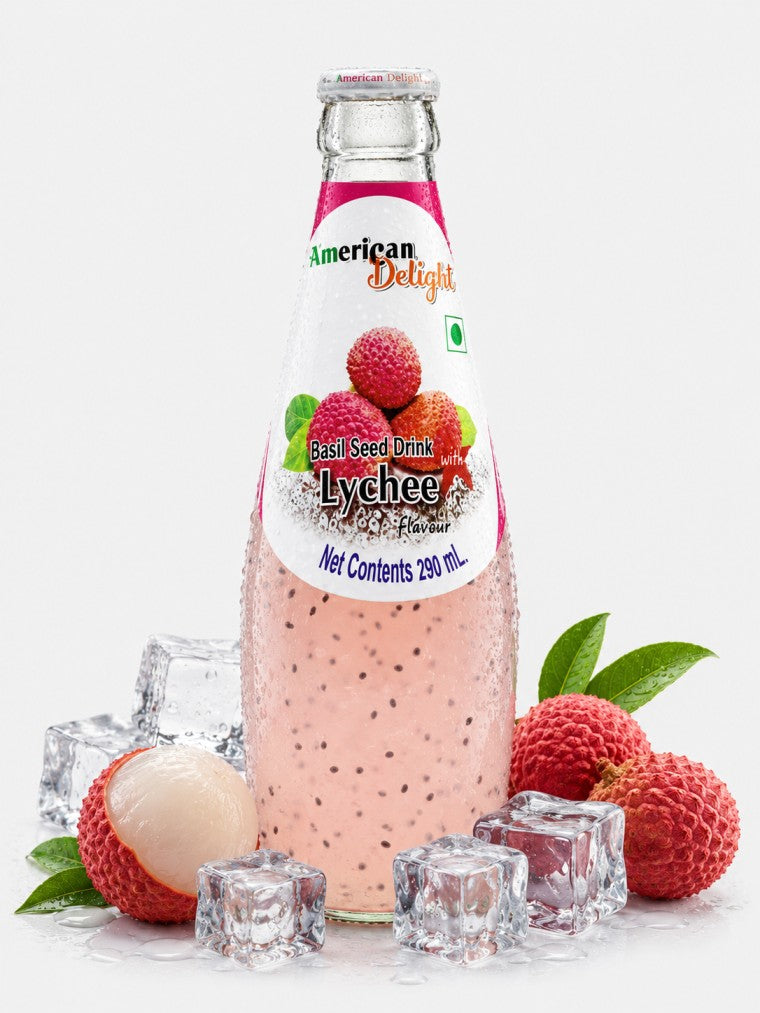 American Delight Lychee Flavoured Drink with Nata de Coco