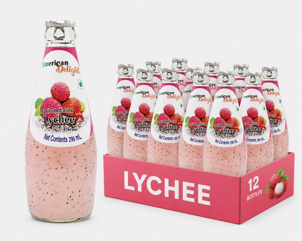 American Delight Lychee Flavoured Drink with Nata de Coco