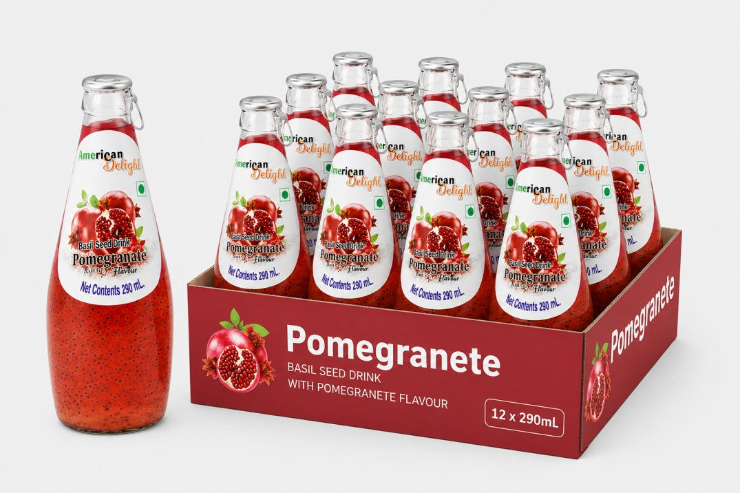 American Delight Pomegranate Basil Seed Drink