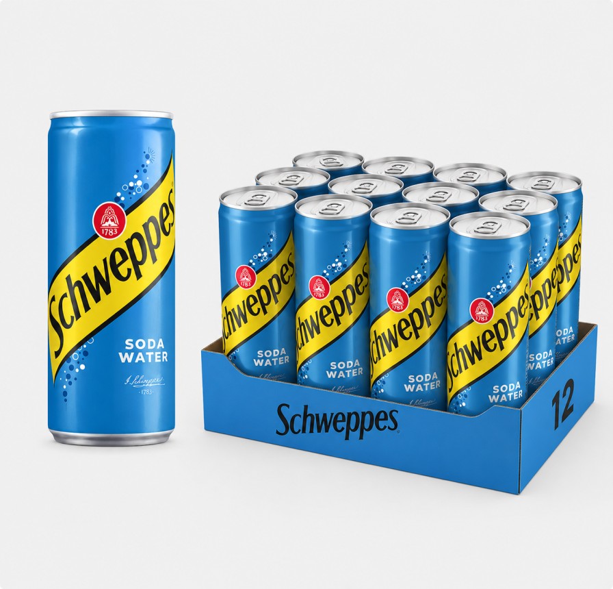 Schweppes Soda Water Sparkling Beverage