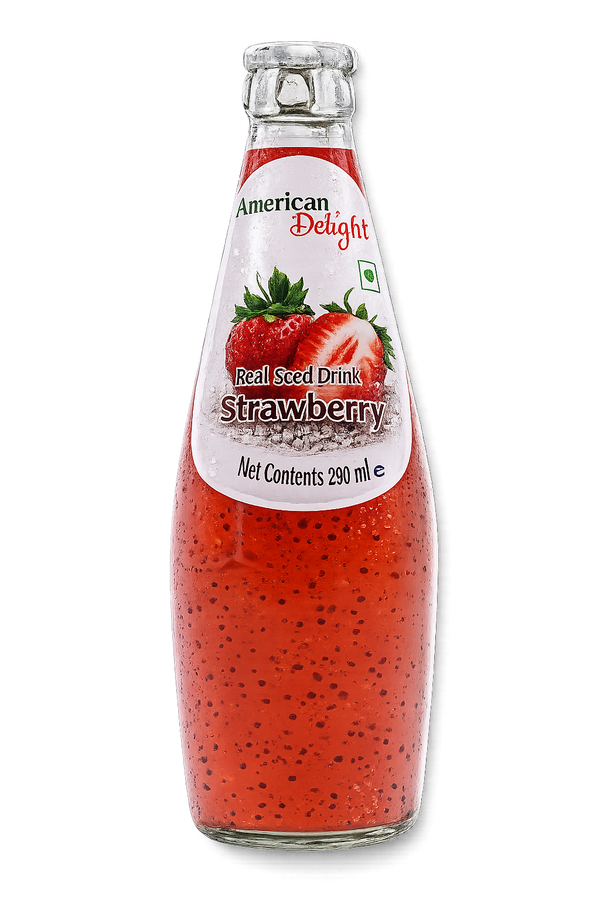 American Delight Strawberry Basil Seed Drink