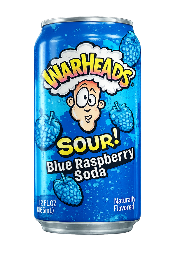 Warheads Sour Blue Raspberry Soda