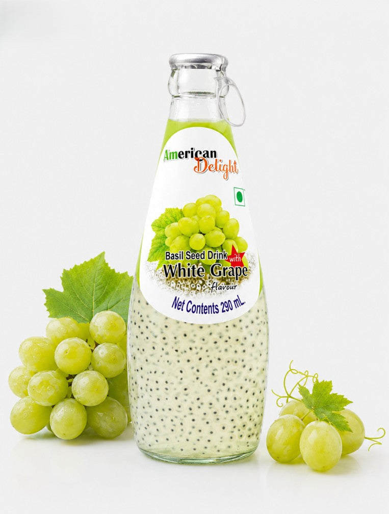 American Delight White Grape Basil Seed Drink