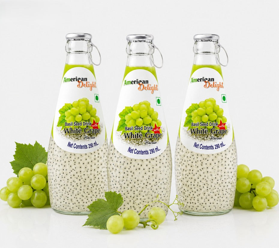 American Delight White Grape Basil Seed Drink